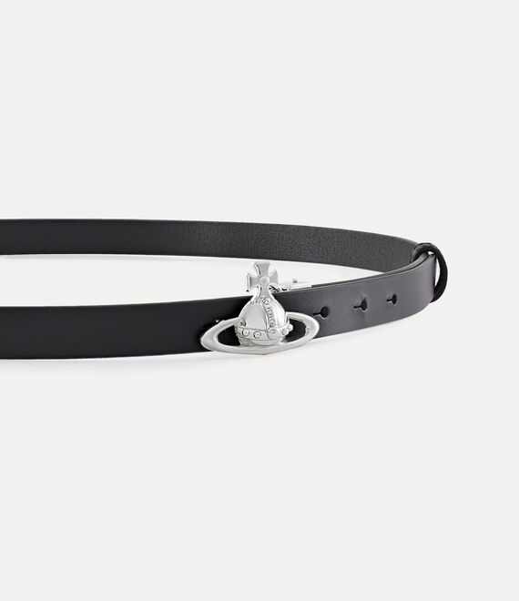 Vivienne Westwood Small Orb Buckle Palladio Belt in BLACK